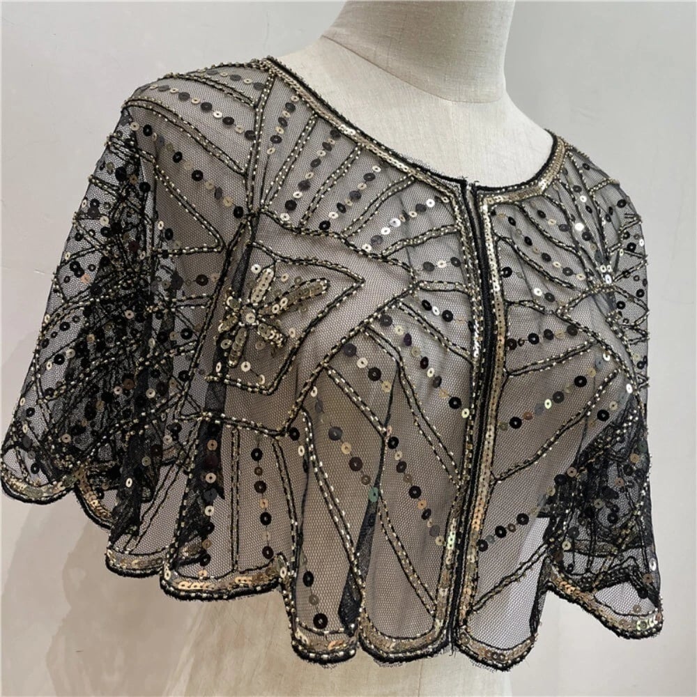 ⏳Time-limited Special⏰ Vintage Lace Beaded Shawl
