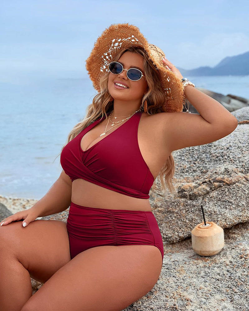 š©±2025 HOT SALEš Tummy Control Swimsuits Modest High Waist Bikini Sets