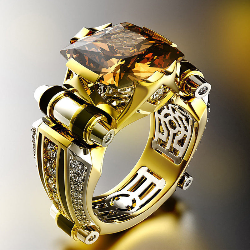 š„2025 HOT SALEš„ Heavy Duty Vintage Zirconia Wide Band Ring