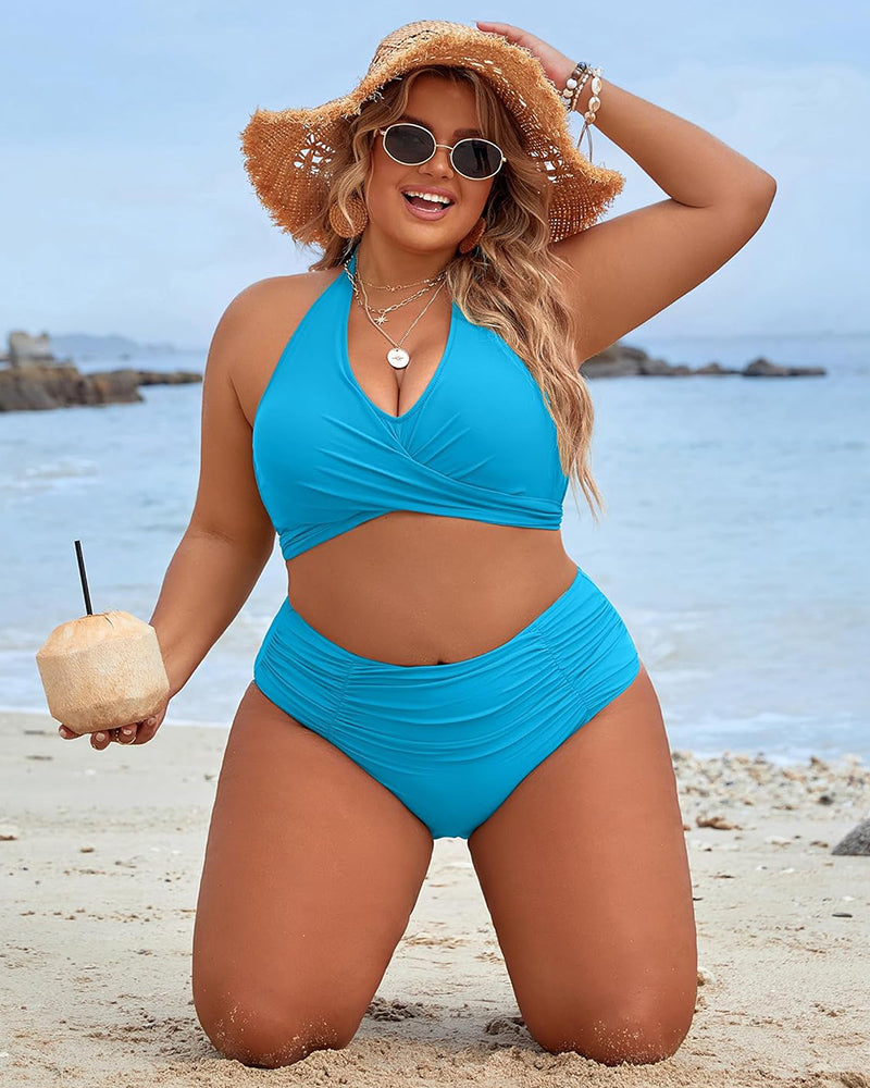 š©±2025 HOT SALEš Tummy Control Swimsuits Modest High Waist Bikini Sets