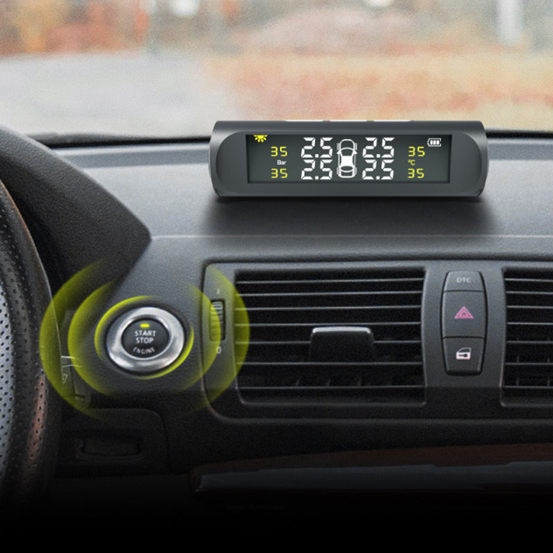 ⏳Time-limited Special⏰Solar Four Wheel Tire Pressure Monitor with Real-Time Display