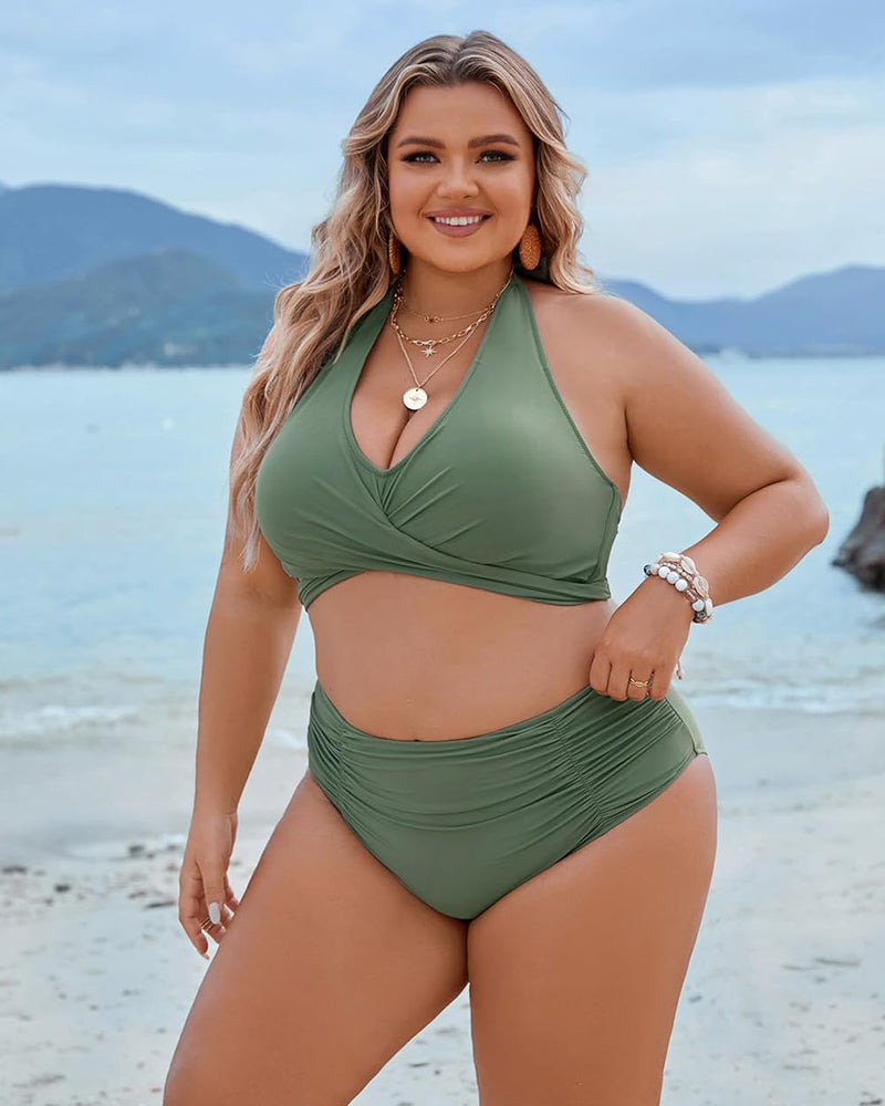 š©±2025 HOT SALEš Tummy Control Swimsuits Modest High Waist Bikini Sets