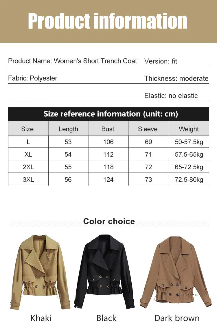 🌸Spring Specials🌸 Korean Style Short Fashion Trench Coat