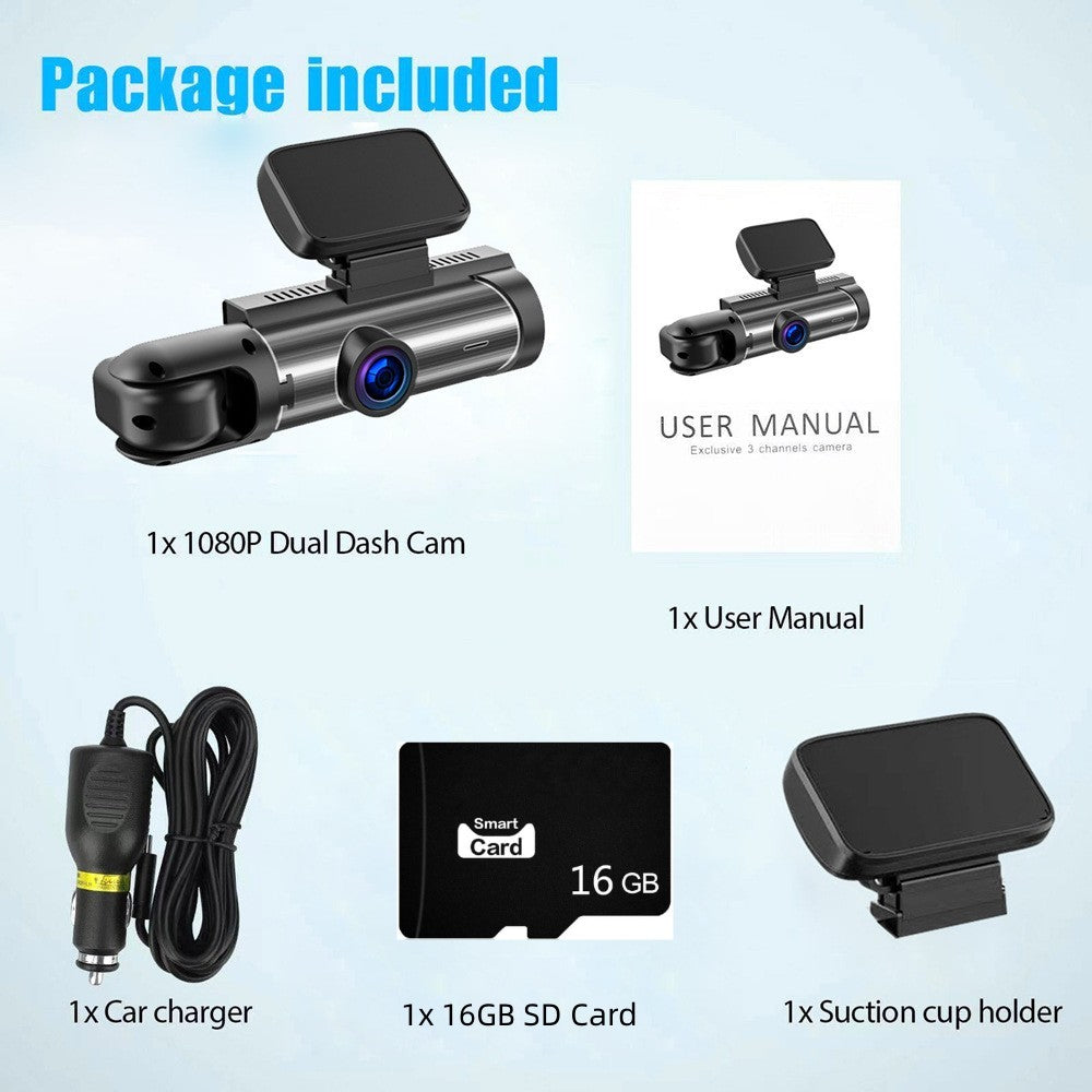 🚗📹 Drive Smarter with Our 170° Wide-Angle Dash Cam – Dual Lens, 1080p Clarity! ✈️ Free Shipping