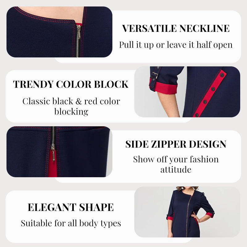 🌸Spring Specials💐 Women’s Fashionable High-end Dress with Side Zipper