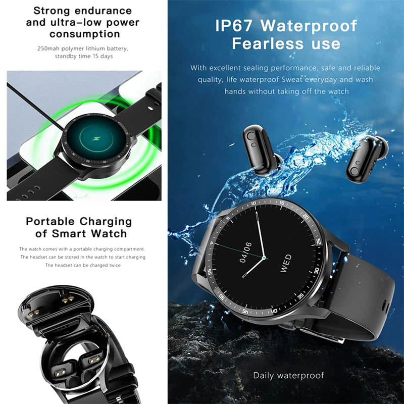 ⏳Time-limited Special⌚ 2 IN 1 SMARTWATCH WITH EARPHONES