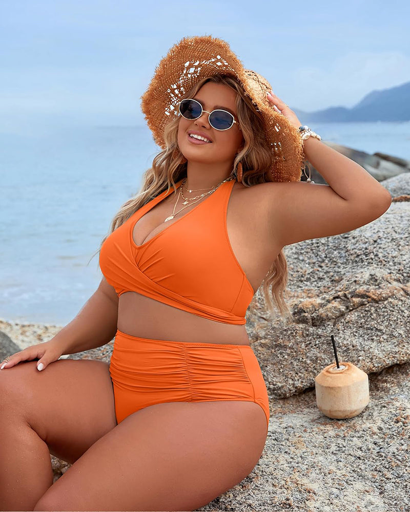 š©±2025 HOT SALEš Tummy Control Swimsuits Modest High Waist Bikini Sets