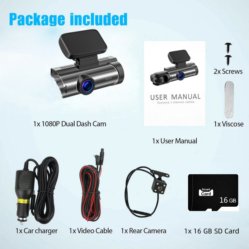 🚗📹 Drive Smarter with Our 170° Wide-Angle Dash Cam – Dual Lens, 1080p Clarity! ✈️ Free Shipping