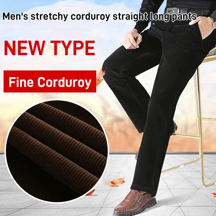 🔥2025 HOT SALE🔥 Men's Stretchy Corduroy Straight Long Pants