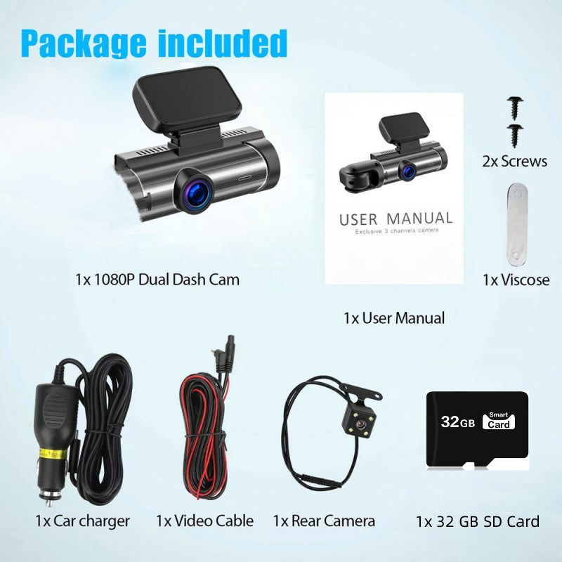 🚗📹 Drive Smarter with Our 170° Wide-Angle Dash Cam – Dual Lens, 1080p Clarity! ✈️ Free Shipping
