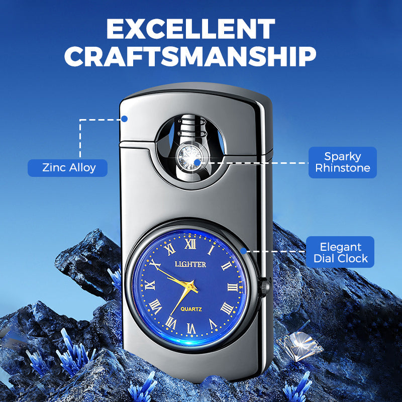 ⏳Time-limited Special⌛ Windproof Torch Lighter with Clock