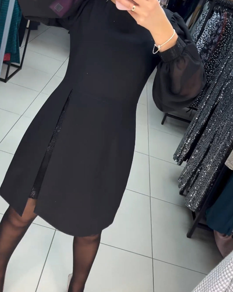 free shipping📦Elegant Puff Sleeve Dress
