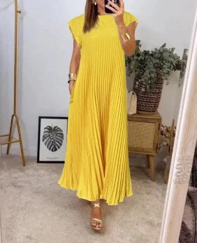 🌸Spring Specials🌸 Sleeveless pleated simple solid color dress