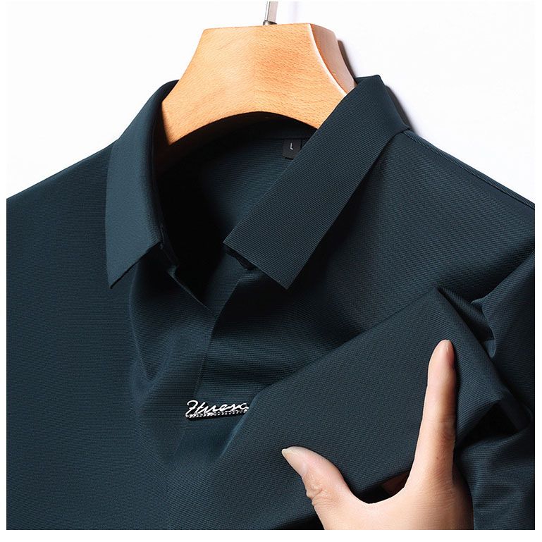 đHot Sale 48% OFFâłMenâs Casual Lapel Breathable Wrinkle-free T-shirt spiyle
