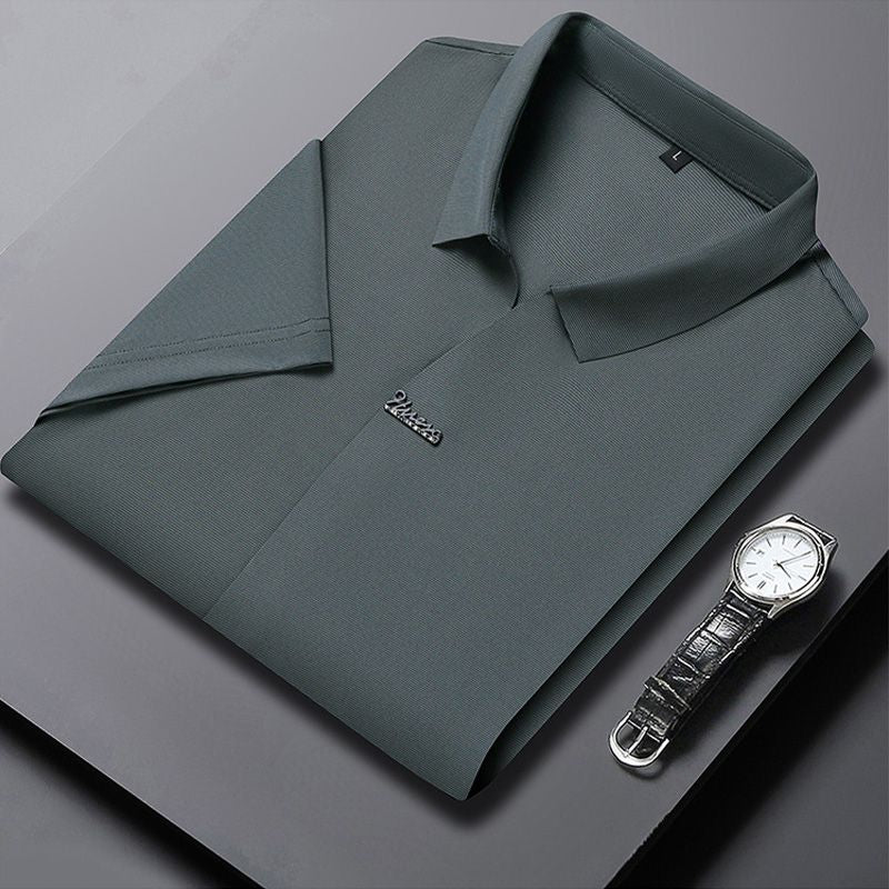 đHot Sale 48% OFFâłMenâs Casual Lapel Breathable Wrinkle-free T-shirt spiyle