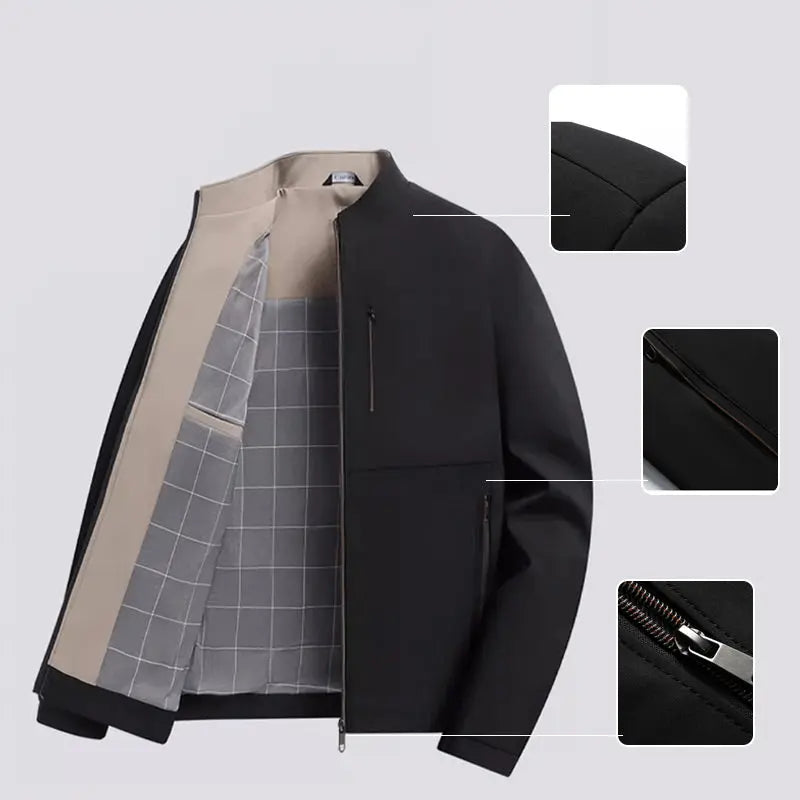 Casual Zipper Jacket for Middle-Aged Men spiyle