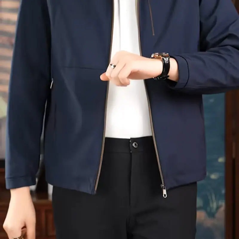 Casual Zipper Jacket for Middle-Aged Men spiyle