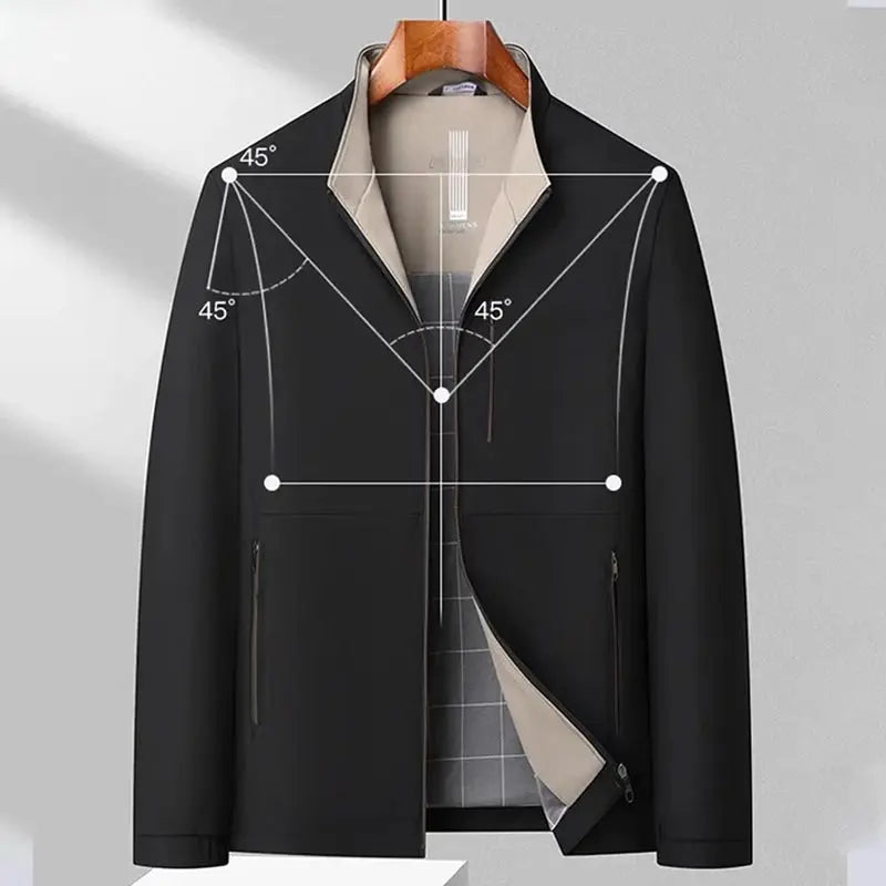 Casual Zipper Jacket for Middle-Aged Men spiyle