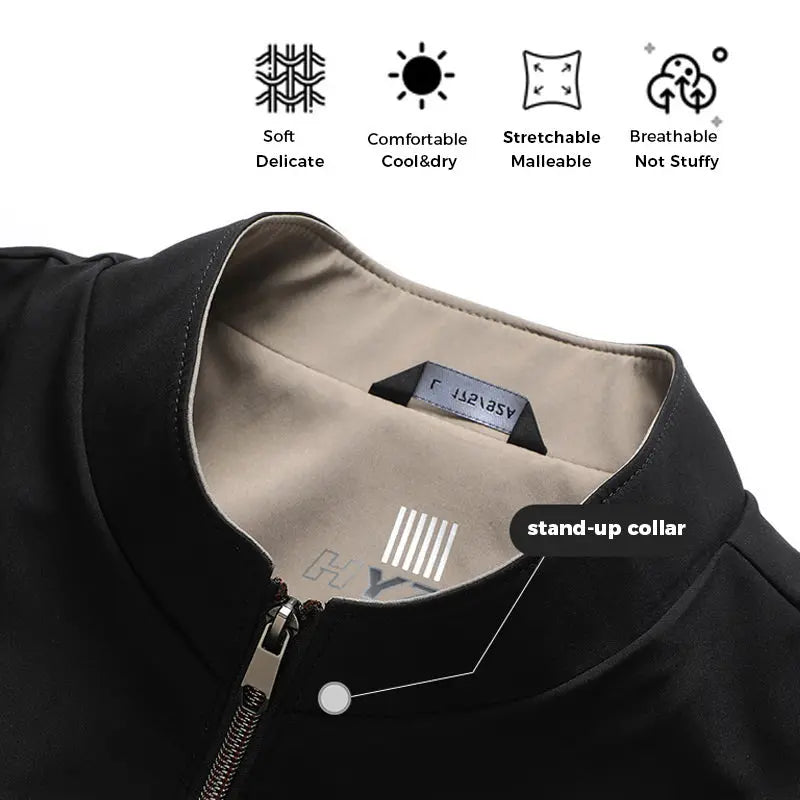 Casual Zipper Jacket for Middle-Aged Men spiyle