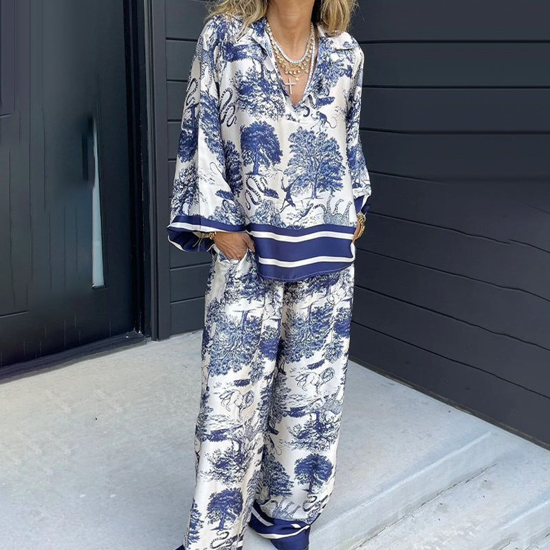 🌴Summer Specials🌴Printed Causal Loose Suit for Plus Size Women
