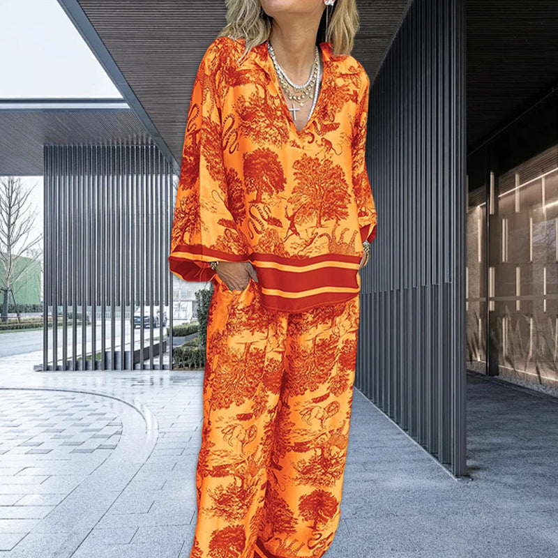🌴Summer Specials🌴Printed Causal Loose Suit for Plus Size Women