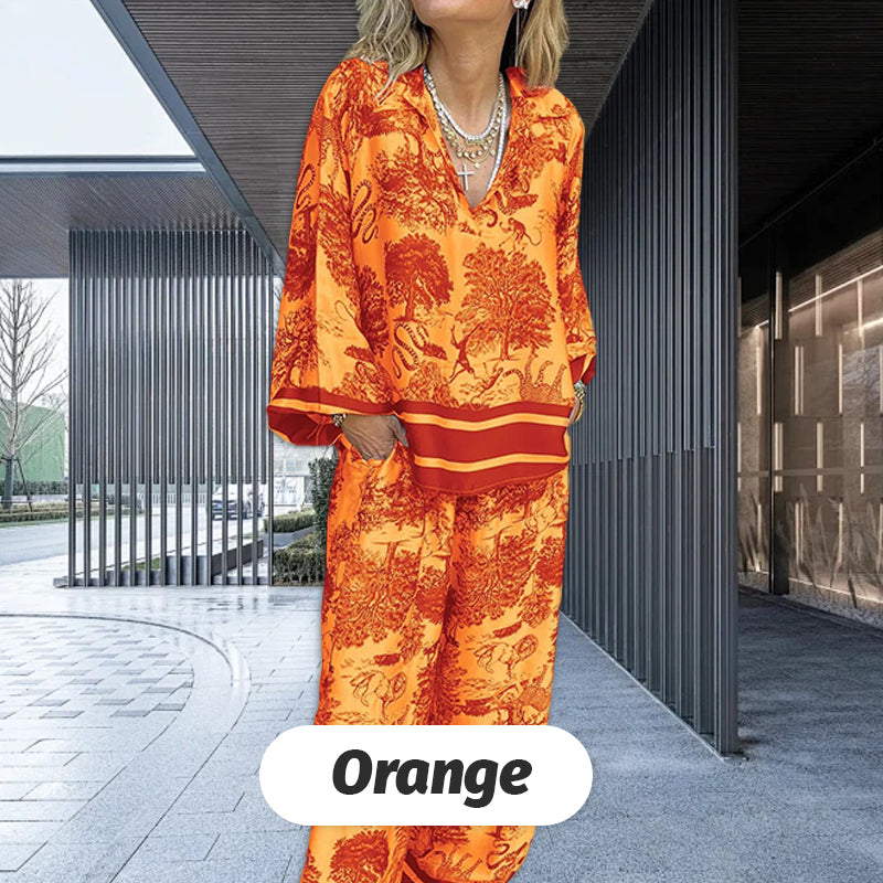 🌴Summer Specials🌴Printed Causal Loose Suit for Plus Size Women