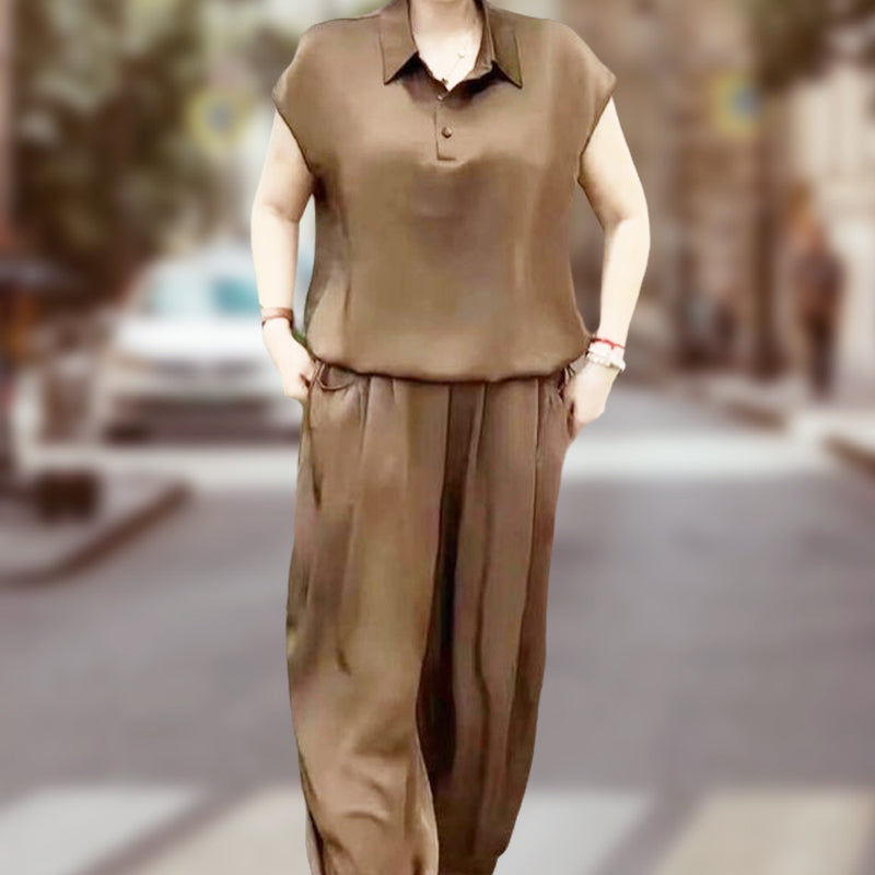 Ladies Elegant Shirt 2-Piece Set