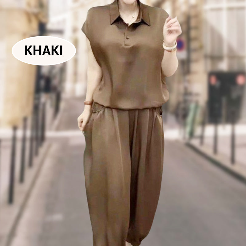 Ladies Elegant Shirt 2-Piece Set