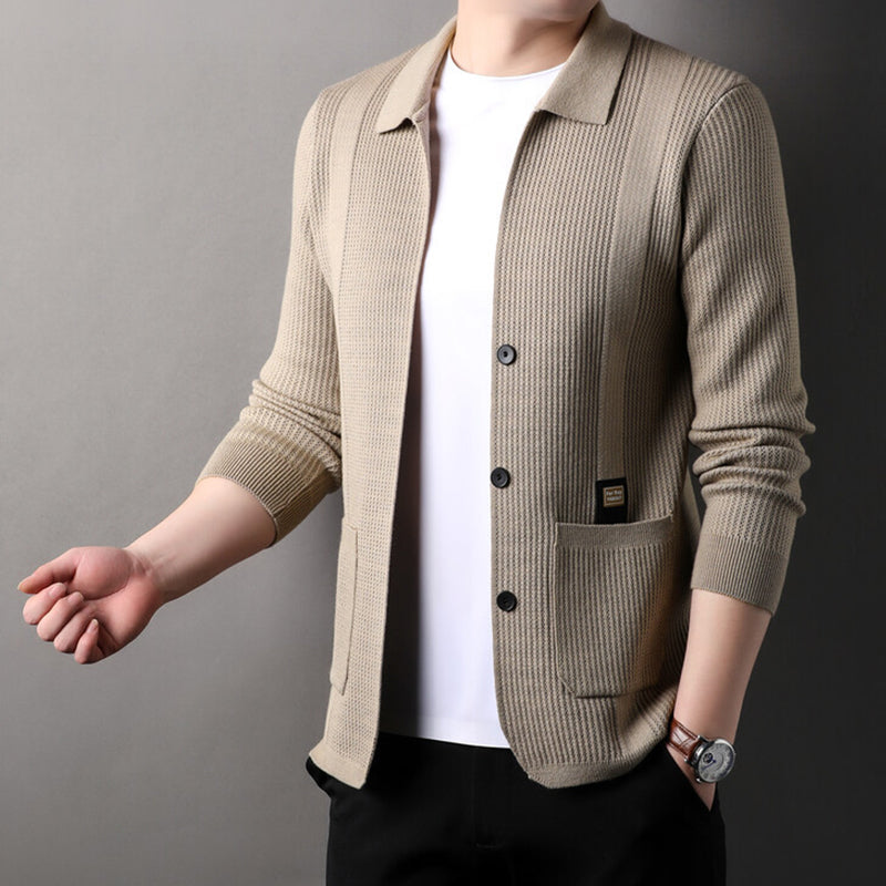 šSeasonal SpecialsāļøMen's Lapel Knitted Long Sleeve Coat