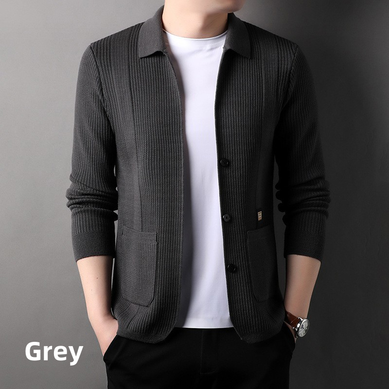 šSeasonal SpecialsāļøMen's Lapel Knitted Long Sleeve Coat