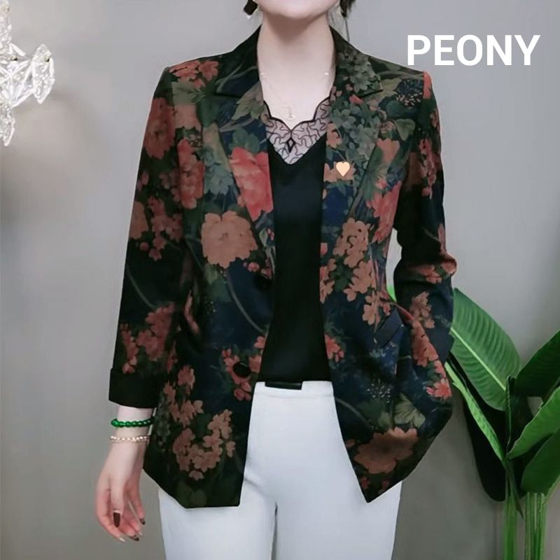 free shipping📦Women’s Stylish Flower Print Lightweight Suit Jacket