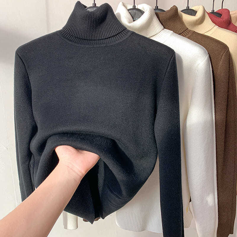 ⏳Limited-time 50% off⏰Winter Fleece Thick Knitted Bottoming Shirt👚