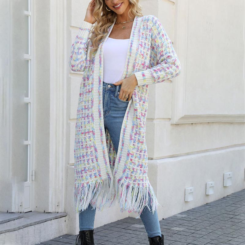 🍂Fall Specials🍂Women’s Elegant Knitted Cardigan Shawl with Tassel Hemline