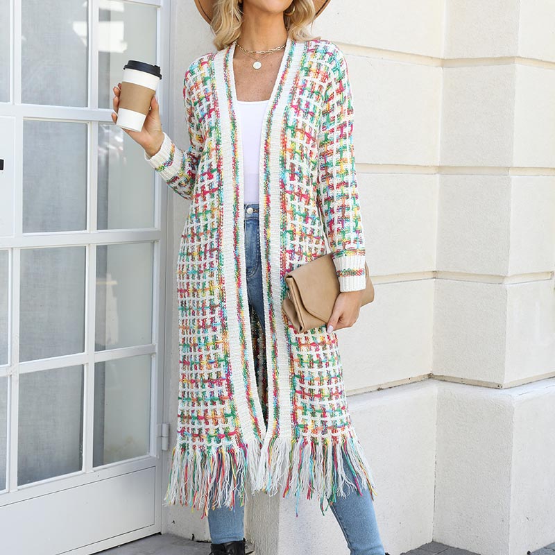 🍂Fall Specials🍂Women’s Elegant Knitted Cardigan Shawl with Tassel Hemline