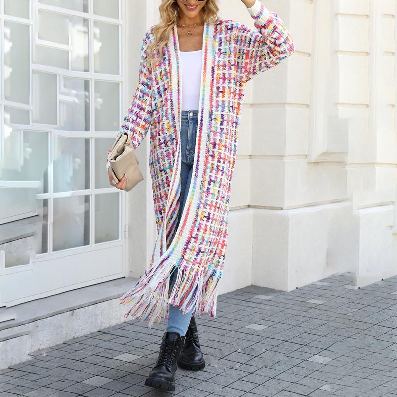 🍂Fall Specials🍂Women’s Elegant Knitted Cardigan Shawl with Tassel Hemline