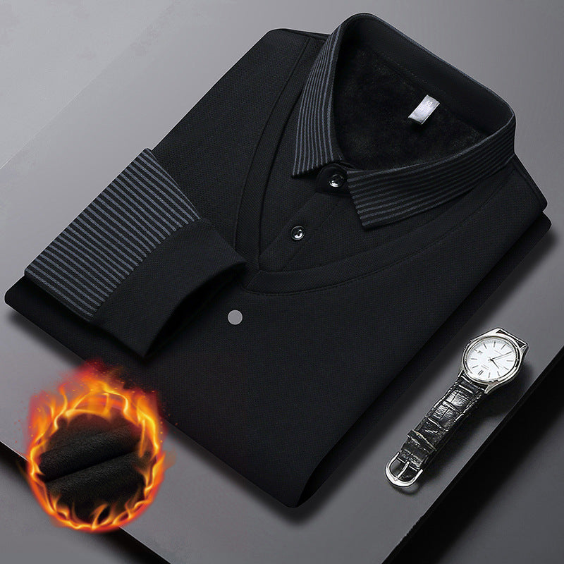 🍂Fall Specials🍂Men's Lapel Faux Two-Piece Knitted Shirt