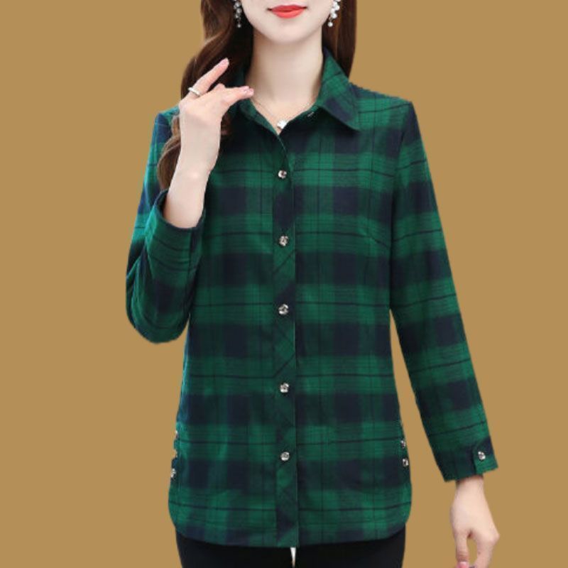 🍂Fall Specials🍂Soft Plaid Button-Down Lapel Top with Pockets