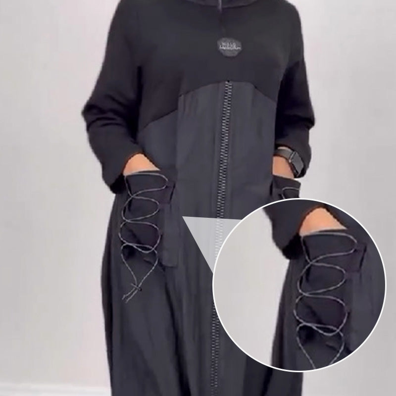 🍂Fall Specials🍂Mockneck Long Sleeve Dress With Drawstring
