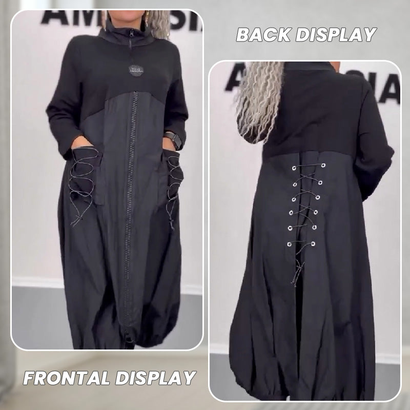🍂Fall Specials🍂Mockneck Long Sleeve Dress With Drawstring