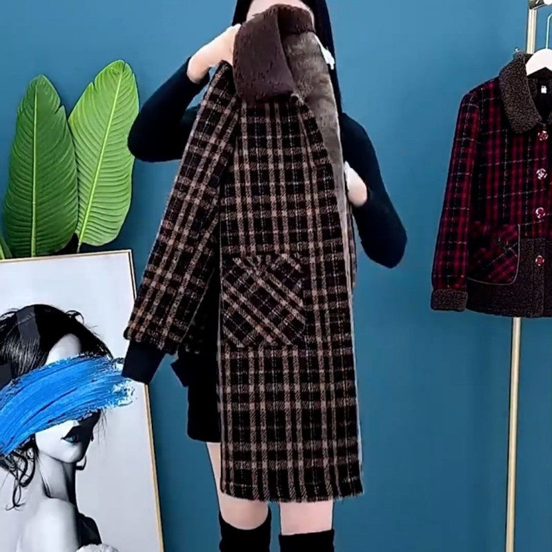 ❄️Winter Specials❄️Women's Plush Thick Mid Length Jacket Coat💖FREE SHIPPING