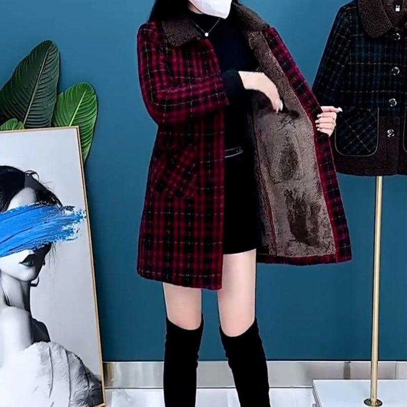 ❄️Winter Specials❄️Women's Plush Thick Mid Length Jacket Coat💖FREE SHIPPING