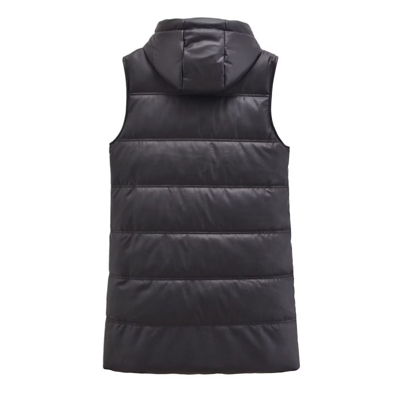 ❄️Winter Specials❄️Warm PU Leather Long Hooded Vest