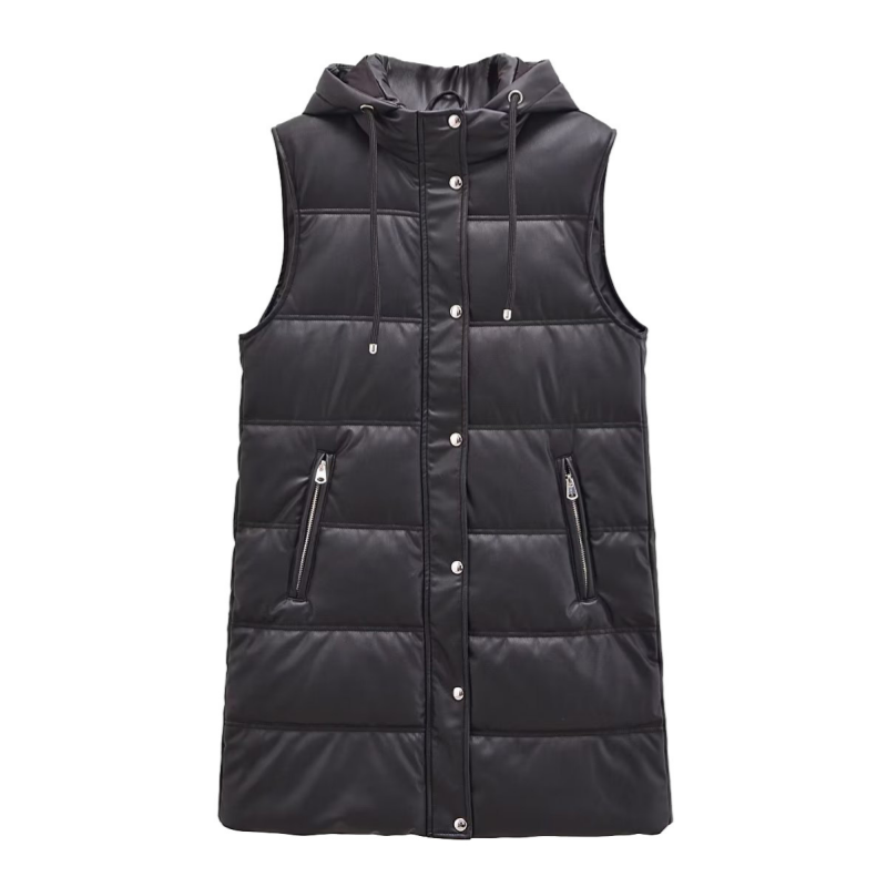 ❄️Winter Specials❄️Warm PU Leather Long Hooded Vest