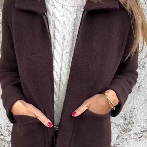 ❄️Winter Specials❄️Women's Knitted Zipper Coat With Pockets