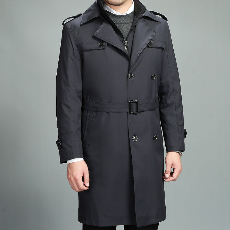 š
Pre-Xmas SpecialsšMen's Casual Zippered Lapel Trench Coat with Detachable Liner