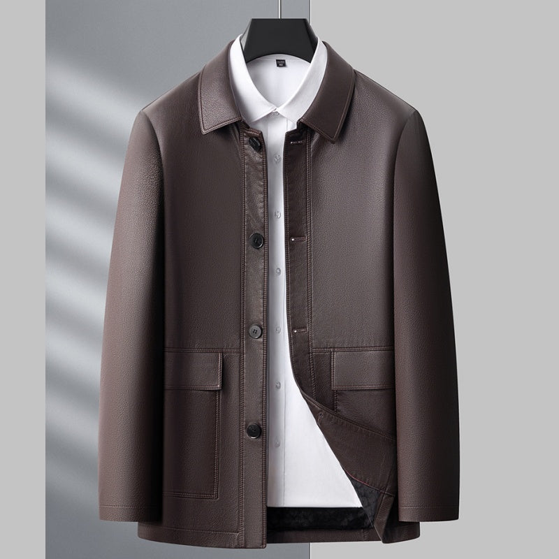 ❄️Winter-Specials❄️Men's Warm Lined Leather Jacket