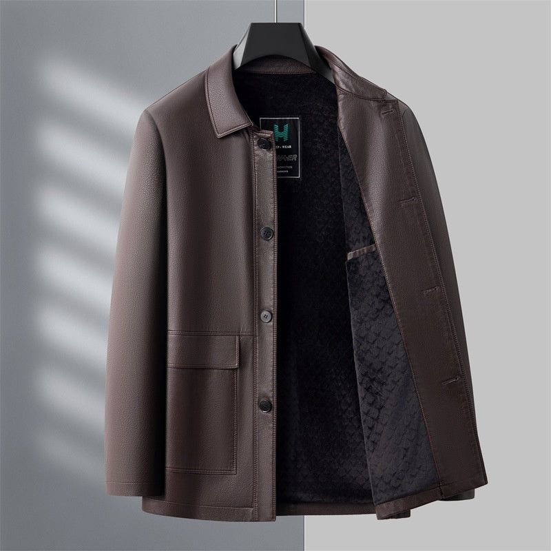 ❄️Winter-Specials❄️Men's Warm Lined Leather Jacket