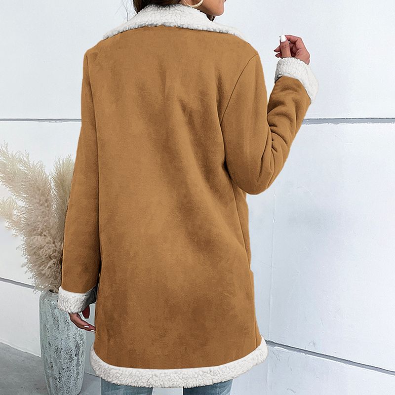 ❄️Winter-Specials❄️Women’s Mid-length Button-down Lapel Collar Coat with Sherpa Lining