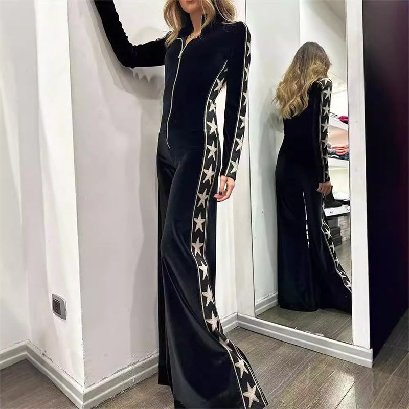 ❄️Winter Specials❄️Women's Zip-Up Bell Bottom Jumpsuit