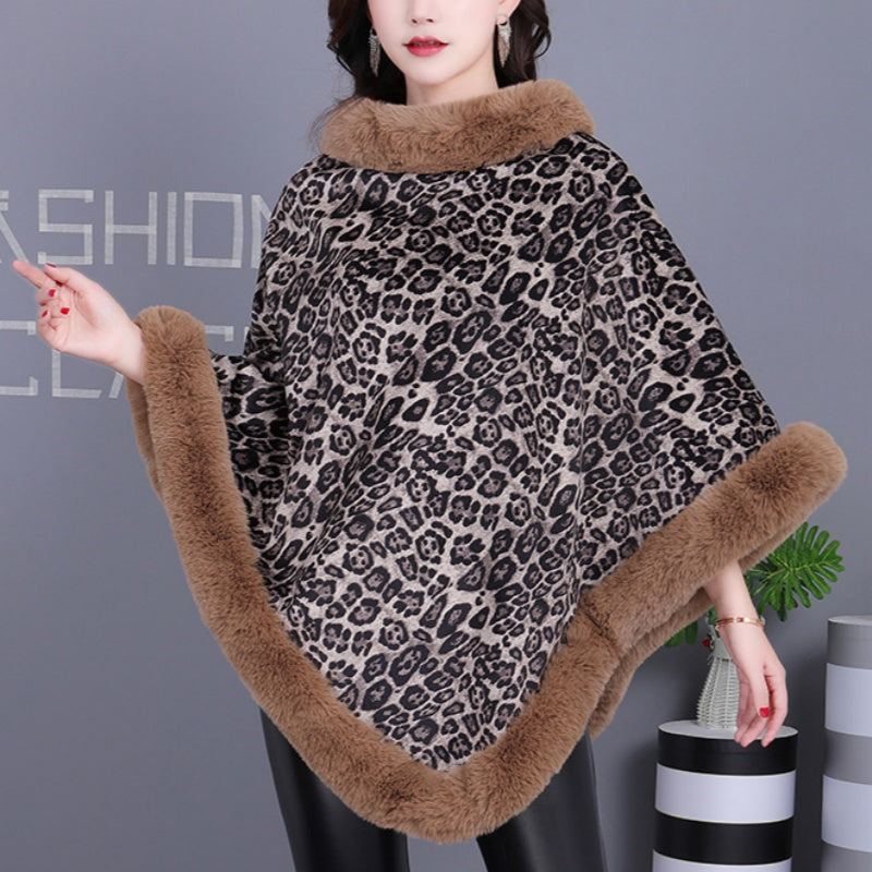 ❄️Winter-Specials❄️Women's Trendy Leopard Print Warm Cape Jacket